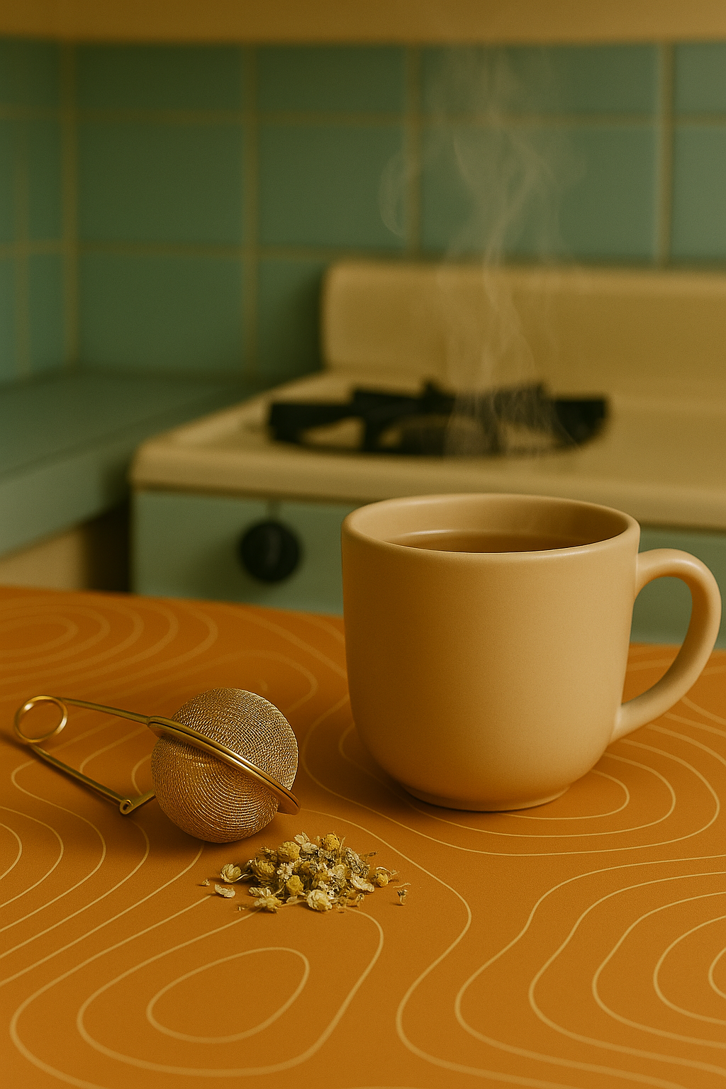 7D Gold Tea Strainer