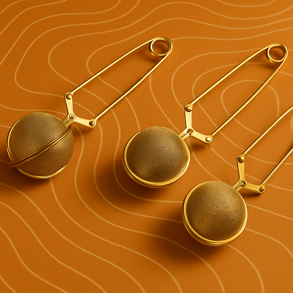 7D Gold Tea Strainer